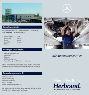 Kfz-Mechatroniker/-in - Mercedes-Benz Herbrand GmbH