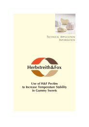 Use of H&F Pectins to Increase Temperature ... - Herbstreith & Fox
