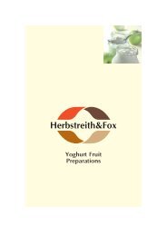 Yoghurt Fruit Preparations - Herbstreith & Fox