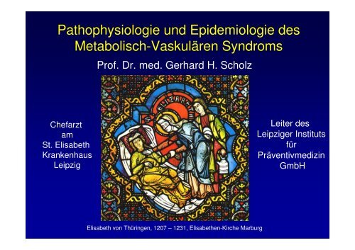 Pathophysiologie und Epidemiologie des Metabolishc-VaskulÃ¤ren ...