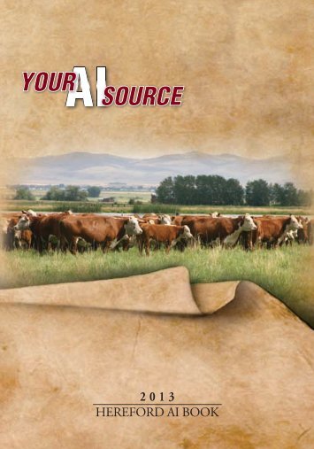 2013 HEREFORD AI BOOK - American Hereford Association