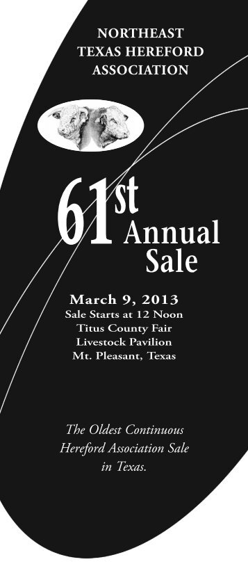 61st annual sale - American Hereford Association