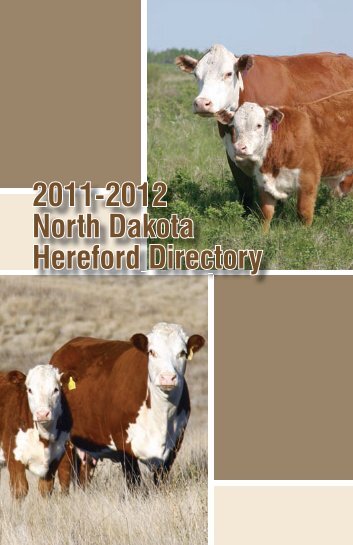 2011-2012 North Dakota Hereford Directory - Hereford America