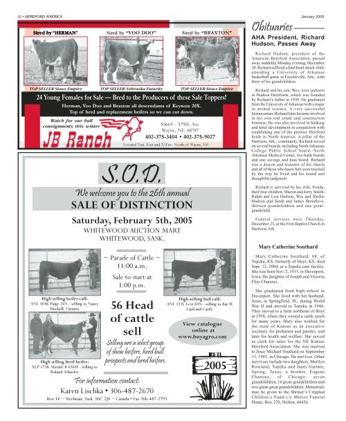 January 2005 Section A (pdf - 14702 kb)... - Hereford America