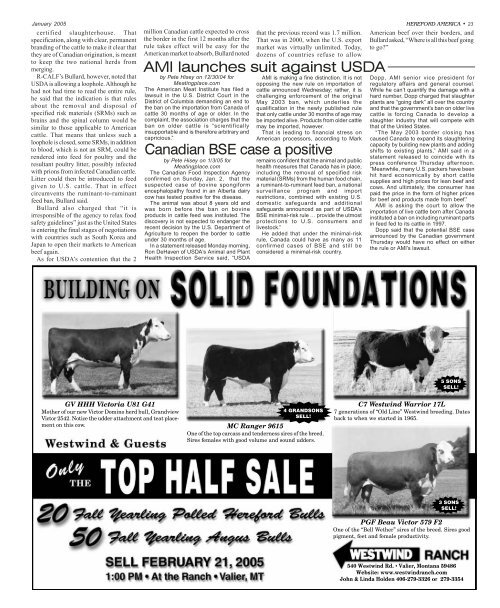 January 2005 Section A (pdf - 14702 kb)... - Hereford America