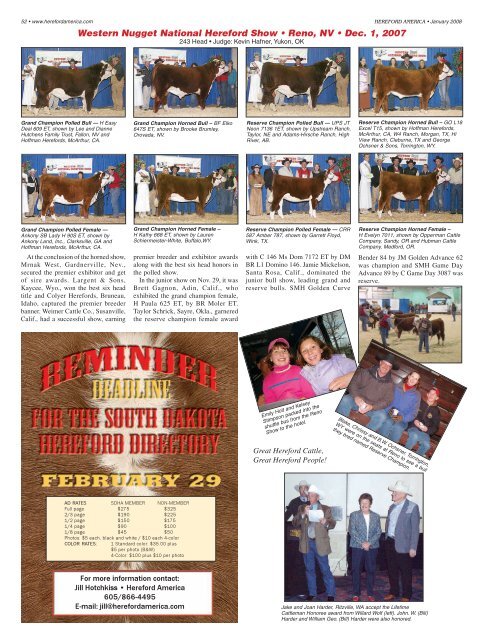 January 2008 Issue (pdf - 19265 kb)... - Hereford America