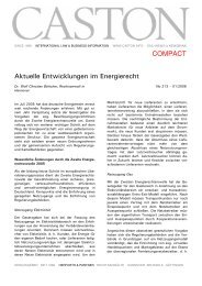 Aktuelle Entwicklungen im Energierecht - Herfurth & Partner