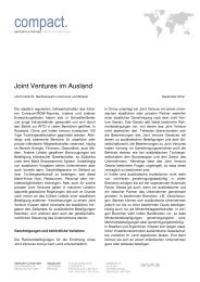 Joint Ventures im Ausland - Herfurth & Partner