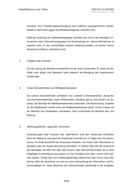 Geschäftspraxis Türkei 2008 - Herfurth & Partner