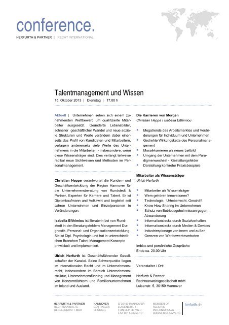 Talentmanagement - Herfurth & Partner