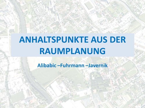 ANHALTSPUNKTE AUS DER RAUMPLANUNG, PROJEKTE - lamp