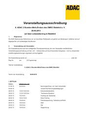 Veranstaltungsausschreibung - DMSC Bielefeld e.V. im ADAC