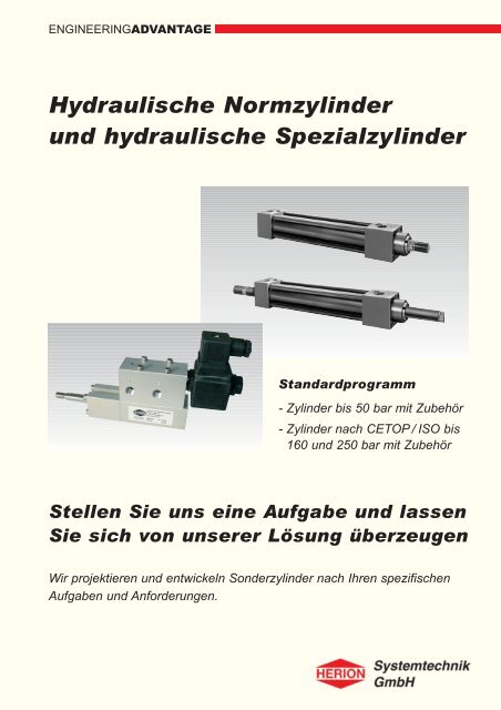 Hydraulikzylinder Kolben-Ø K= 32 mm, Kolbenstange-Ø S = 20 mm
