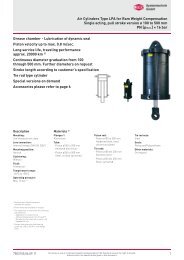 Air Cylinders Type LPA for Ram Weight Compensation Single acting ...