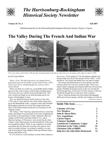 HRHS Newsletter Fall.. - Harrisonburg-Rockingham Historical Society
