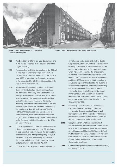 Henrietta Street Conservation Plan - The Heritage Council