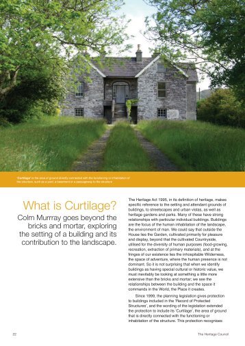 Download What is Curtilage? here [PDF 1MB]. - The Heritage Council