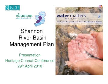 Shannon River Basin Management Plan - The Heritage Council