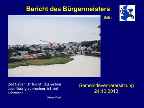 Gemeindevertretung vom 24.10.2013 - Gemeinde Ostseebad Binz ...