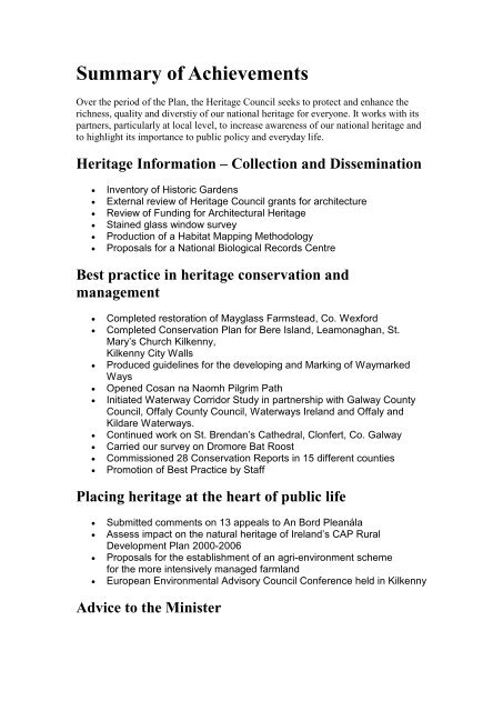 The Heritage Council Annual Report 2002