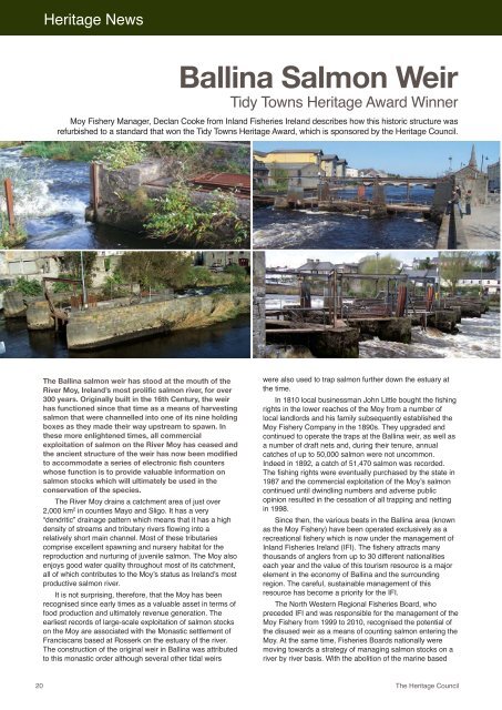 Ballina Salmon Weir - The Heritage Council