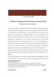 e-Sasanika 10 2009 Historical Geography of Fars ... - Heritage Institute