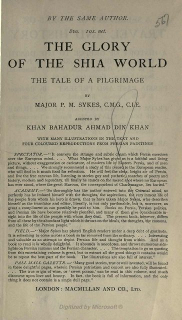 Sykes' History of Persia Vol 2 (pdf) - Heritage Institute