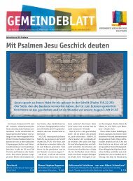 Gemeindeblatt - Reformierte Kirchgemeinde Solothurn