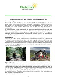 Reiseinformationen zum Aktiv Camp Idre – Lockruf der Wildnis 2013