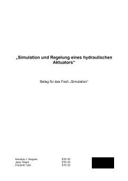 „Simulation und Regelung eines hydraulischen Aktuators“