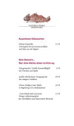 Winterdessertkarte - Best of Swiss Gastro
