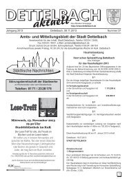 Amts- und Mitteilungsblatt der Stadt Dettelbach