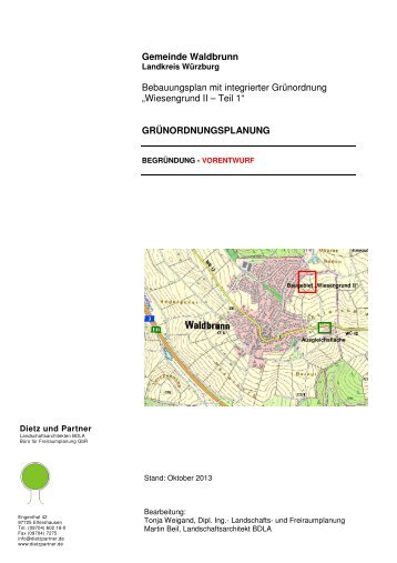 Wiesengrund II – Teil 1 - Gemeinde Waldbrunn in Unterfranken