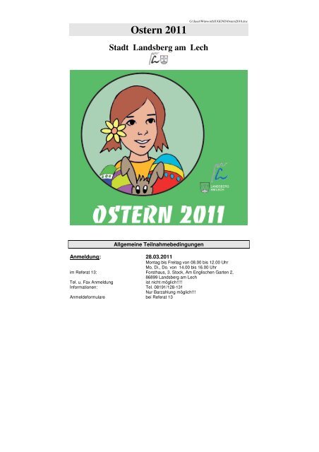 Ostern 2011 - Stadt Landsberg am Lech