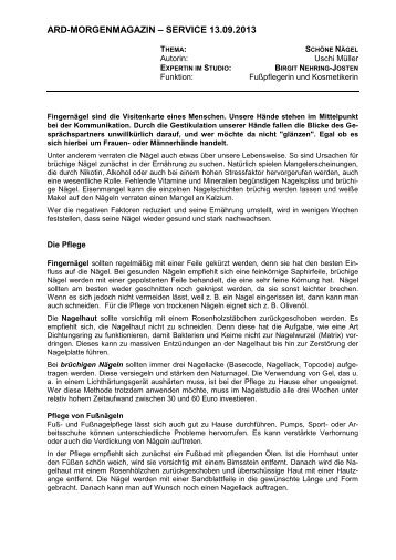 Schöne Nägel (PDF) | download - Das Erste