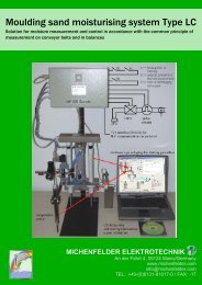 Moulding sand moisturising system Type LC - Michenfelder