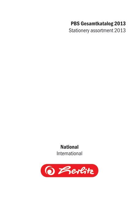 National International PBS Gesamtkatalog 2013 ... - Herlitz PBS AG