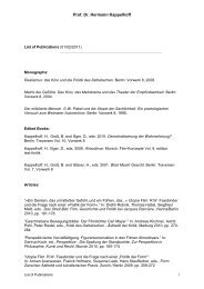 List of Publications - Hermann Kappelhoff
