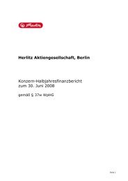 Herlitz Aktiengesellschaft, Berlin Konzern ... - Herlitz PBS AG