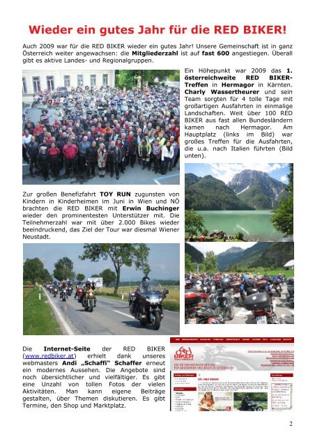 Red Biker Newsletter 2009 - Hermann Krist