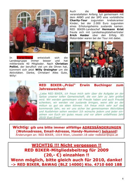 Red Biker Newsletter 2009 - Hermann Krist