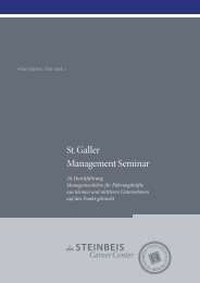 St. Galler Management Seminar - Hermann Scherer