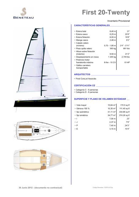 Ficha tecnica First 20.pdf - JJ Nautic