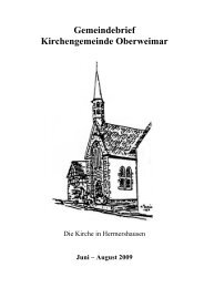 Gemeindebrief Kirchengemeinde Oberweimar
