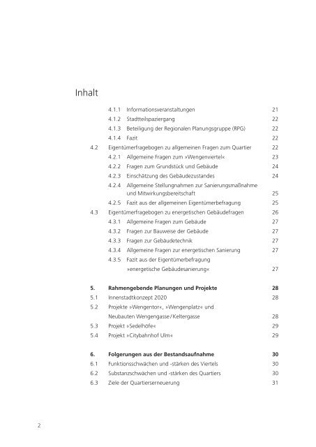 Sanierungsgebiet Wengenviertel Bericht zur Vorbereitenden ...