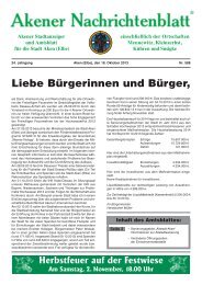 Ausgabe 588 vom 18.10.2013 - Stadt Aken (Elbe)