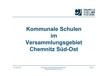 Vortrag Bürgermeister Herr Rochold zu kommunalen ... - Chemnitz