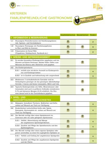 Kriterien Gastronomie Landeswettbewerb - B2B