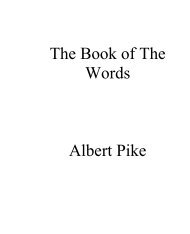 The Book of The Words Albert Pike