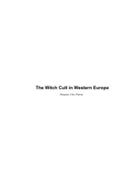 The Witch Cult in Western Europe - The Wica